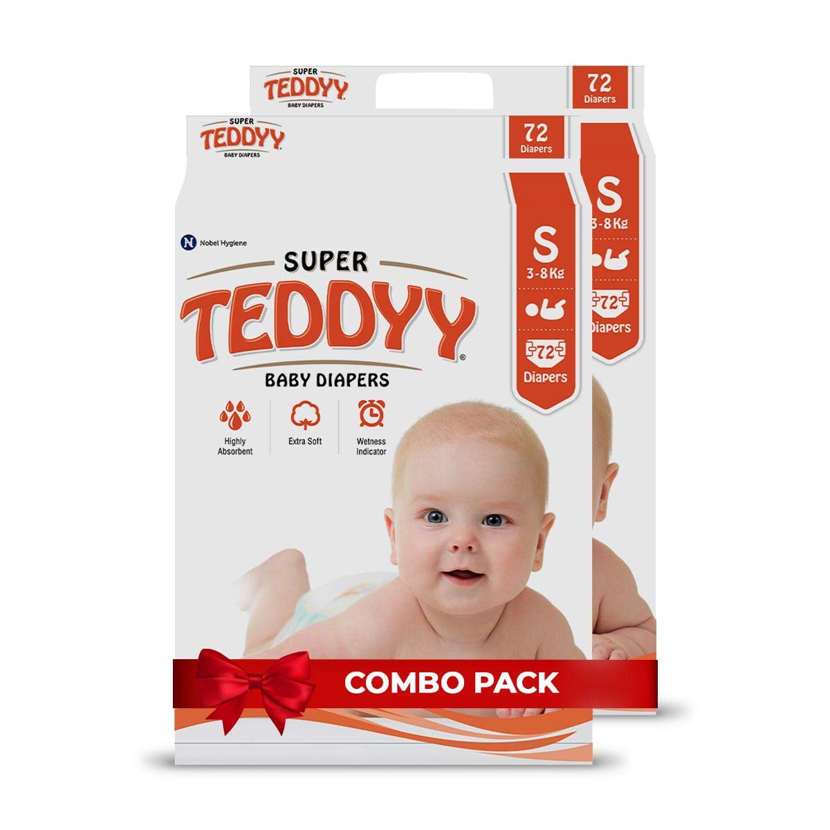 TEDDYY Baby Diapers Super Small 144 Count (Pack of 2), 3-8 kgs, High Absorbency, Anti - Bacterial (B0B71SXHWW) Amazon Price History, Amazon Price Tracker