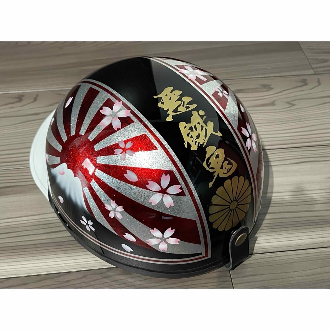 Amazon.co.jp: 悪餓鬼 富士日章 コルク半 ヘルメット 旧車會 暴走族  