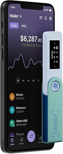 Miniatura 5 de Ledger Nano S Plus Crypto Hardware Wallet - Protege tus criptomonedas, NFT y tokens, verde pastel