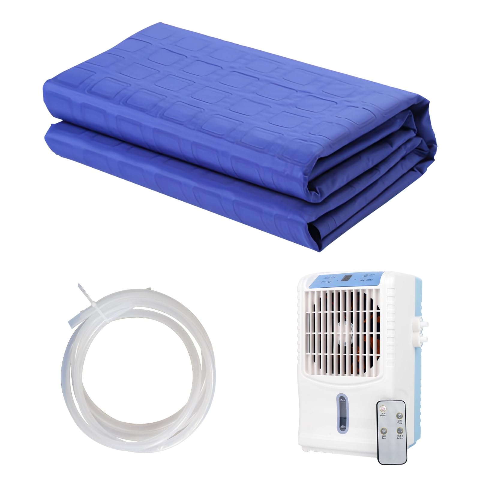 Coprimaterasso Rinfrescante, Coprimaterasso refrigerato, Funzionamento Silenzioso, Temperatura Regolabile a 4 Livelli, serbatoio da 1,7 litri, per Chi Dorme Caldo(W140cmxL160cm/W55inxL63in)