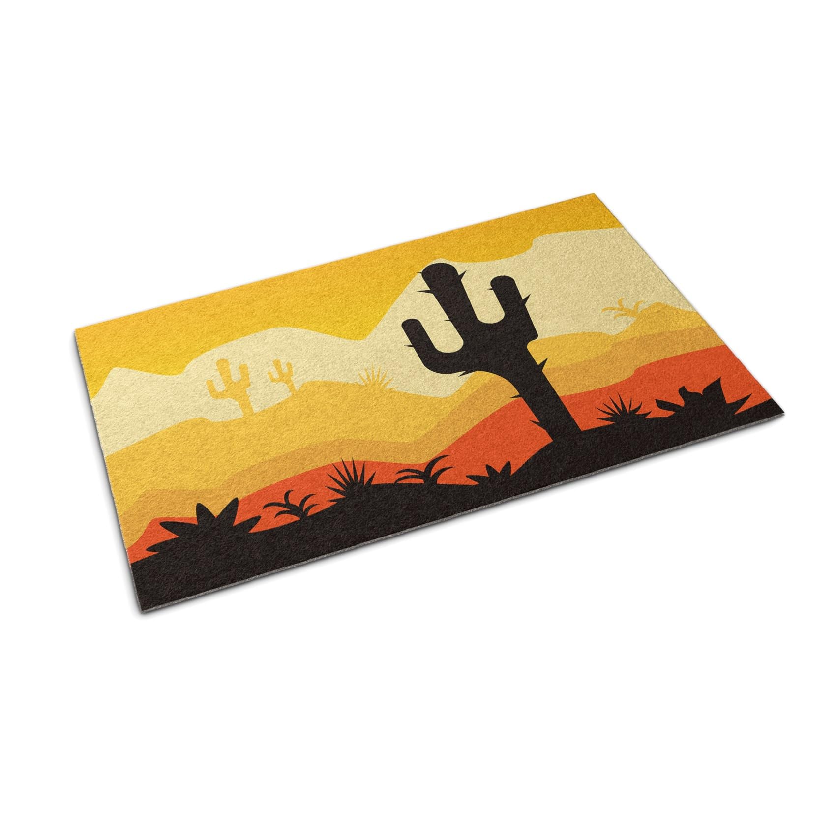 Paillasson 60x40cm décor cactus pour l'entrée de la maison Tulup
