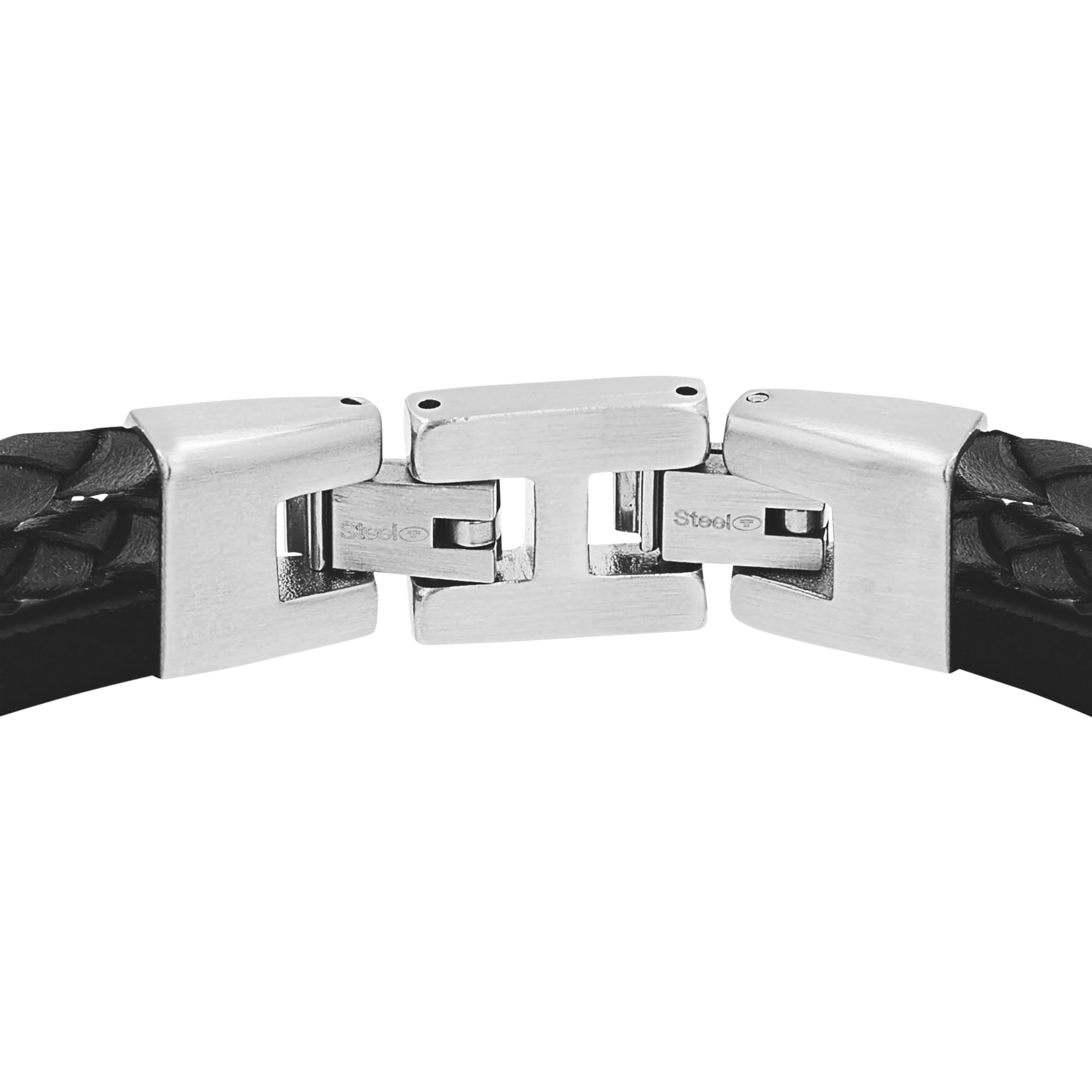 Tom Tailor Armband für Herren, Edelstahl und Leder und Kautschuk, 20,5+1,5 cm, Bicolor, Geschenkidee, Armschmuck, Herrenschmuck, 2100690