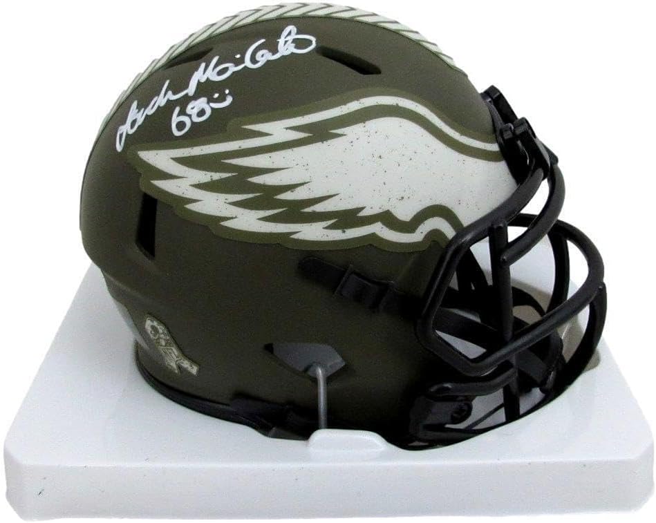 Jordan Mailata Autographed Mini Salute To Service Helmet Eagles JSA 183540 - Autographed NFL Helmets