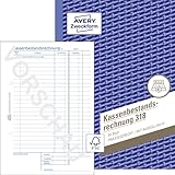 AVERY Zweckform 318 Kassenbestandsrechnung (A5, 50 Blatt, Ermittlung der Tageseinnahmen & Kassenbestand, von Rechtsexperten geprüft, für DE/AT, zur ordnungsgemäßen Buchführung) weiß