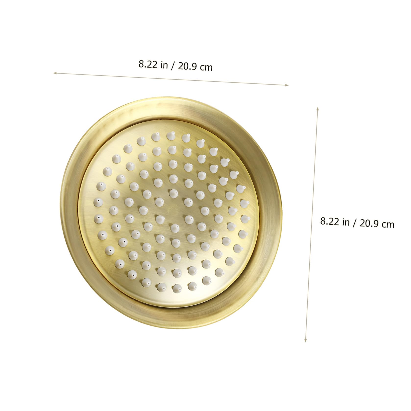 Cabezal de Ducha de Techo 20cm Marrón de Acero Inoxidable Vintage