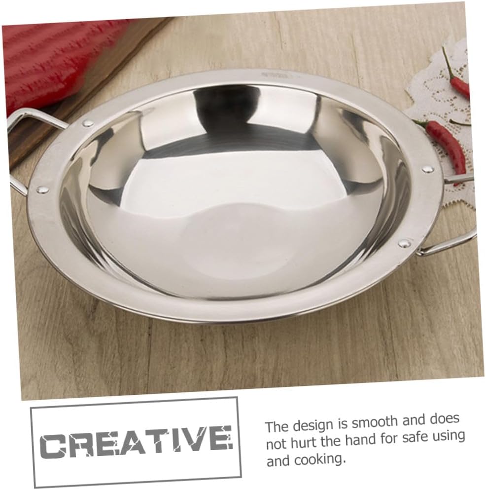 Thickened Stainless Steel Pot Cookware Place Cookware Induction Pan Popover Pans Kitchen Supply Smooth Surface Easy Clean