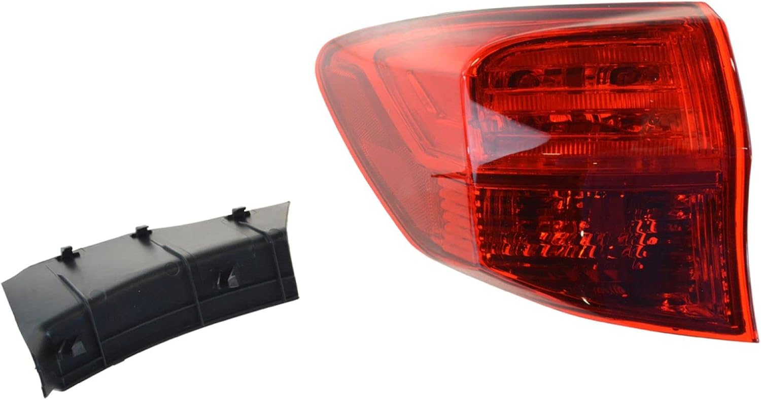 TRQ Left Driver Side Outer Rear Tail Light Assembly Fits 2013 2014 2015 Acura RDX