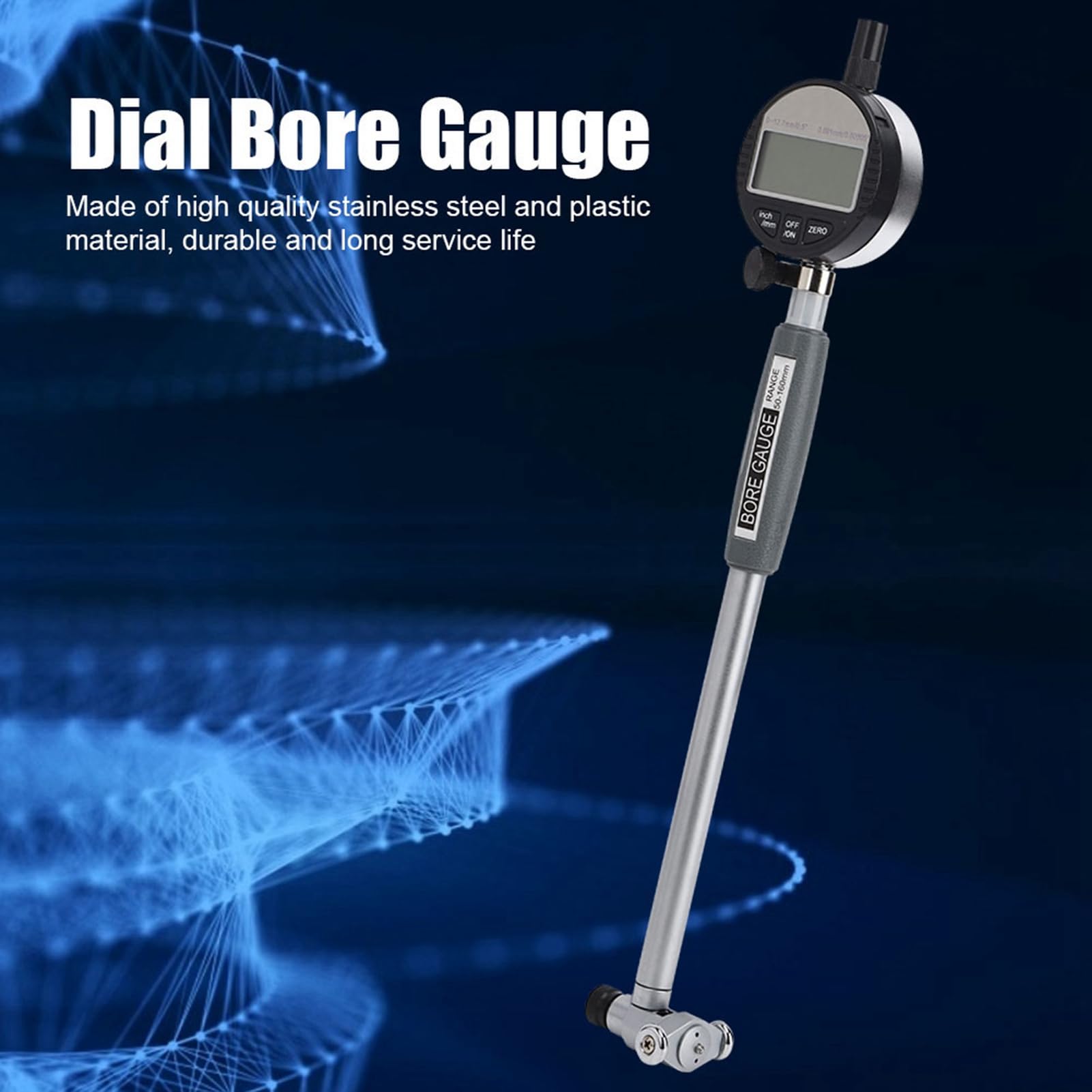 FLEXMAN Stainless Steel Dial Bore Gauge, Digital Indicator Dial Bore Gauge Bore Gage Set for Measuring Inner Hole Machining