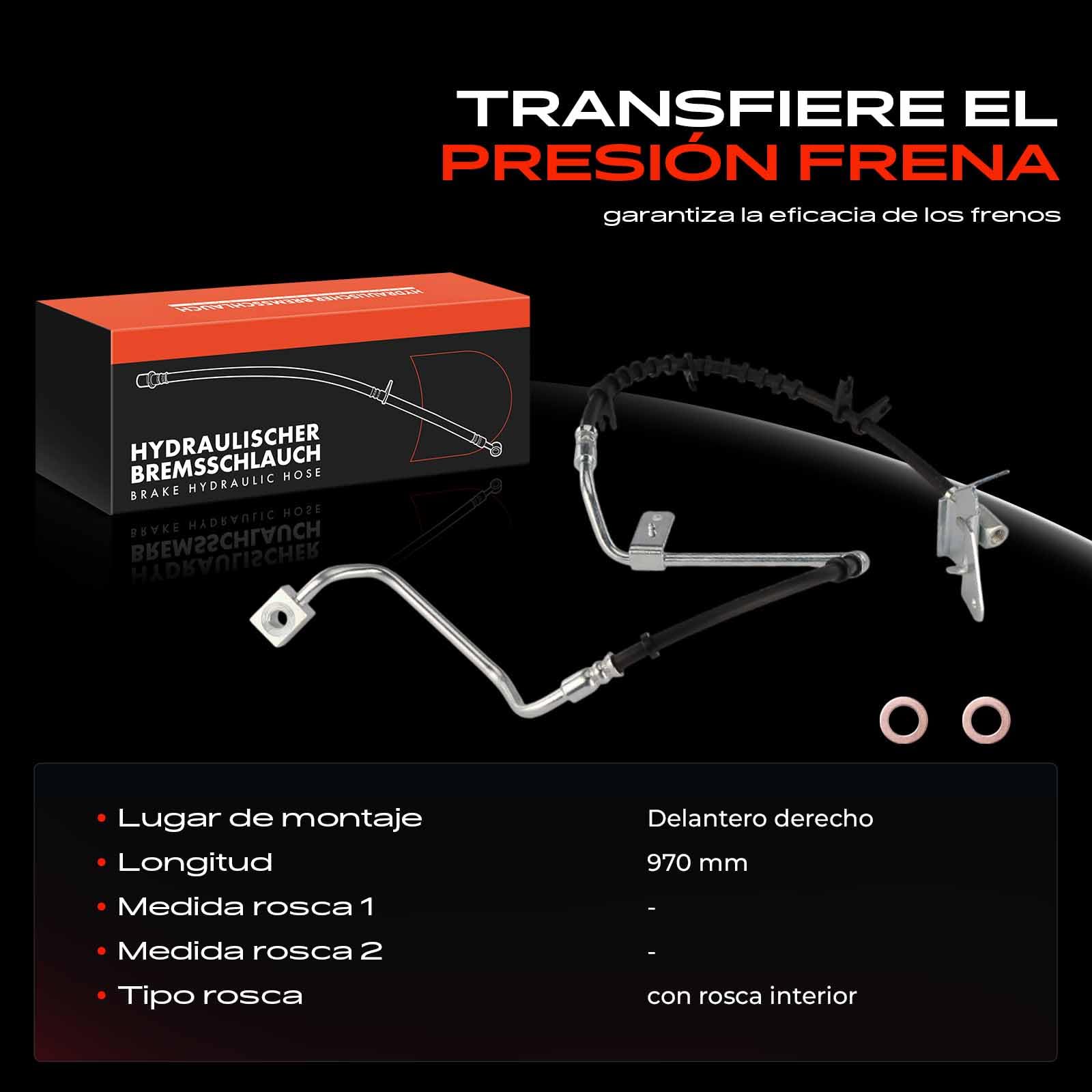 Frankberg Manguera de freno mangueras de freno delantera derecha 2203271 | Compatible con: Grand Cherokee II WG WJ