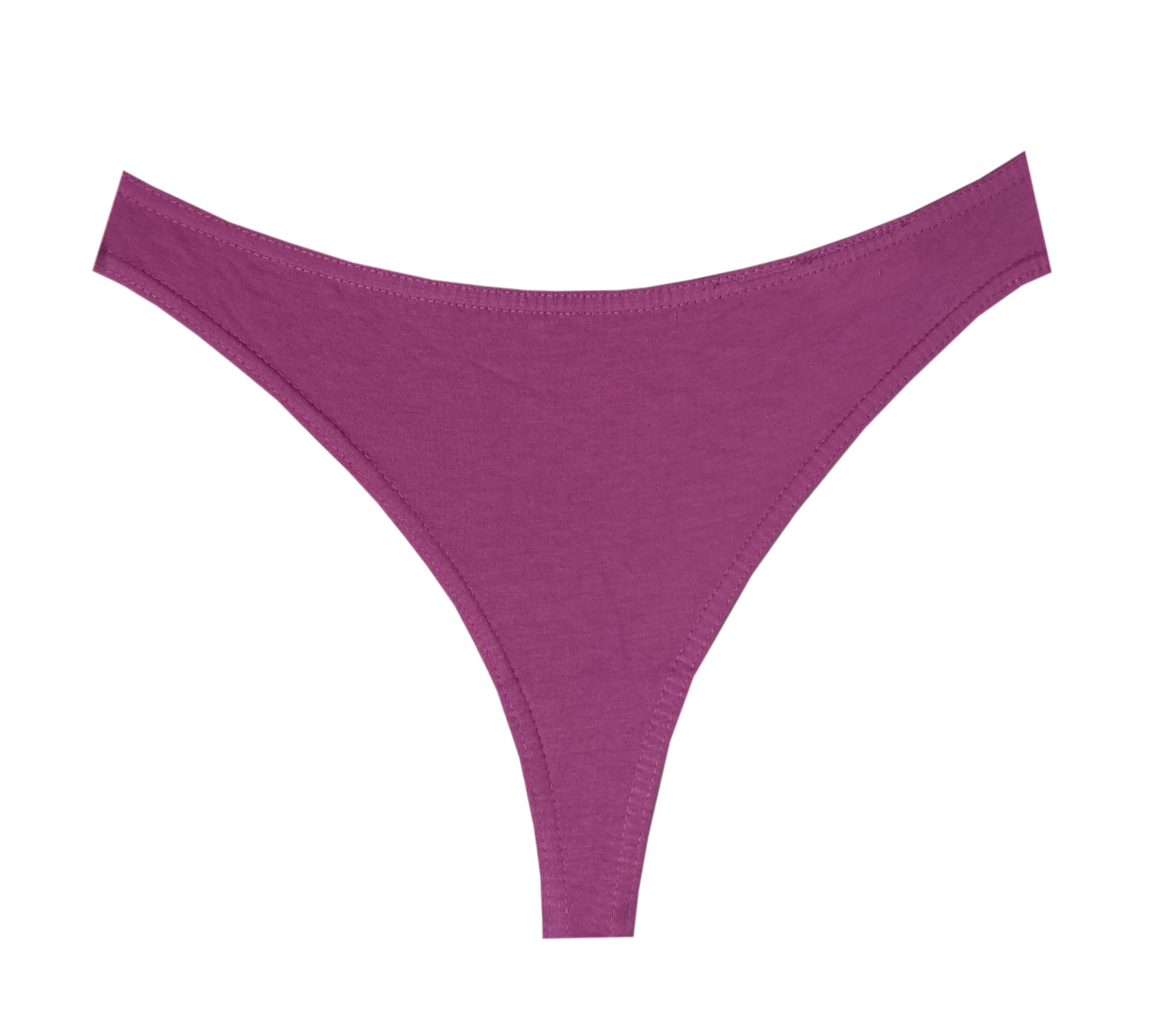 Women CottonMid Waist Ultra Soft No Show Back Invisible Back Thong Panty for Women Must to Wear Under Tight Fitted Outfits