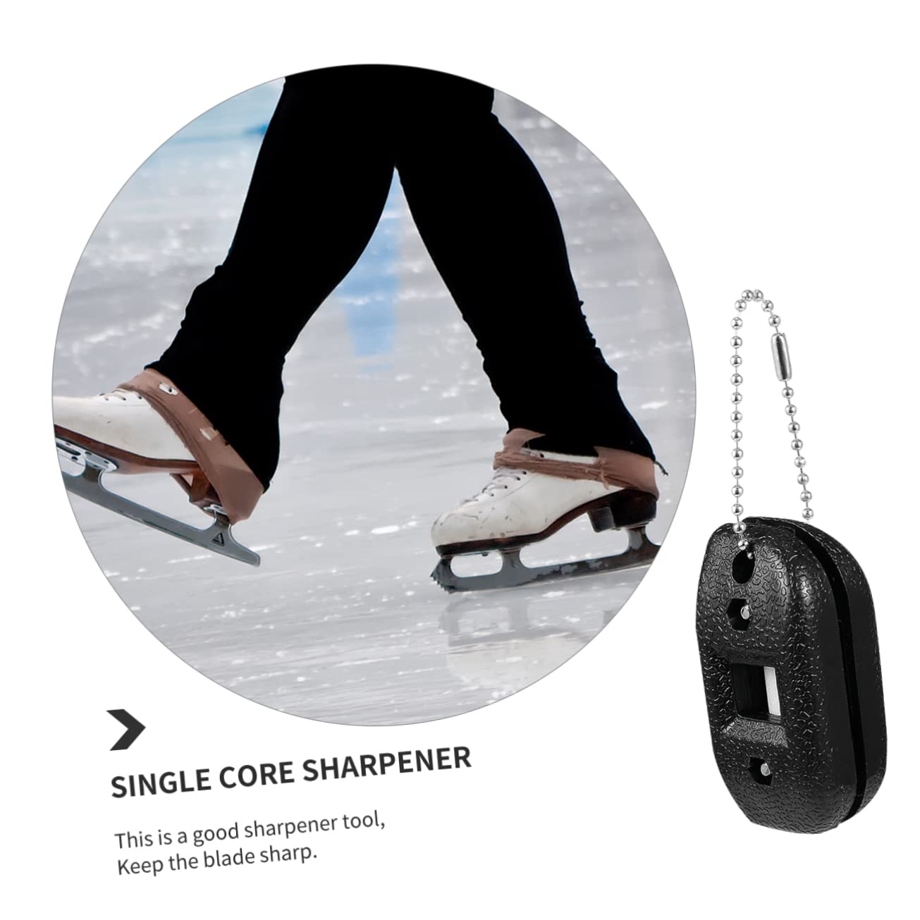 Abaodam White Sandstone Hockey Skate Sharpener Dual Sided Blades Maintenance Tool for Ice Skates Durable Portable Conditioner for Hockey Players Skaters