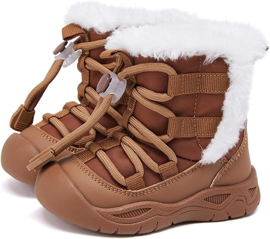 BMCiTYBM Baby Snow Boots Boys Girls Winter Infant Shoes Anti-Slip 6 9 12 18 24 Months Faux Fur