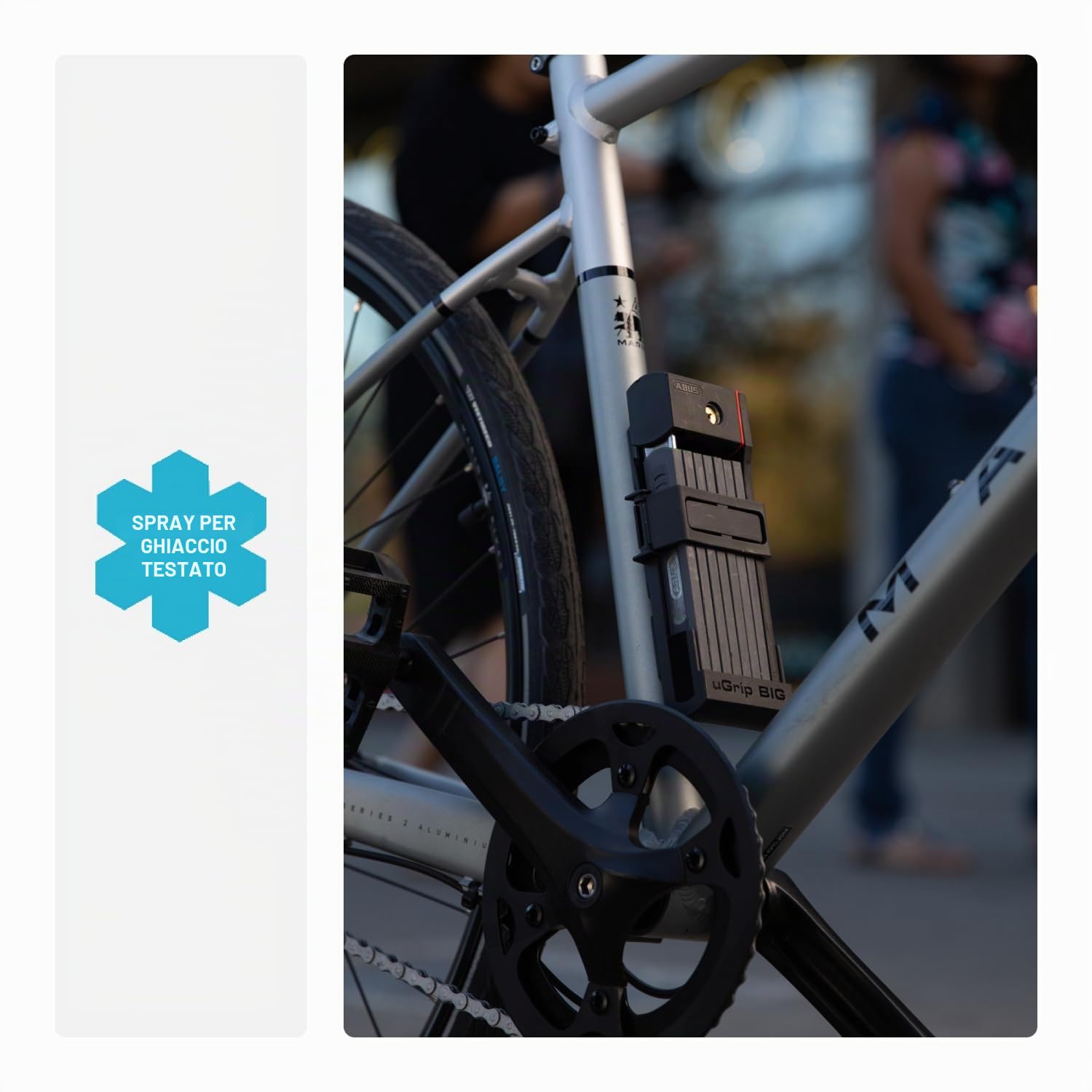 ABUS Bordo uGrip 5700K SH serratura pieghevole con staffa - Serratura per bicicletta con barre spesse 5 mm - Livello di sicurezza 7