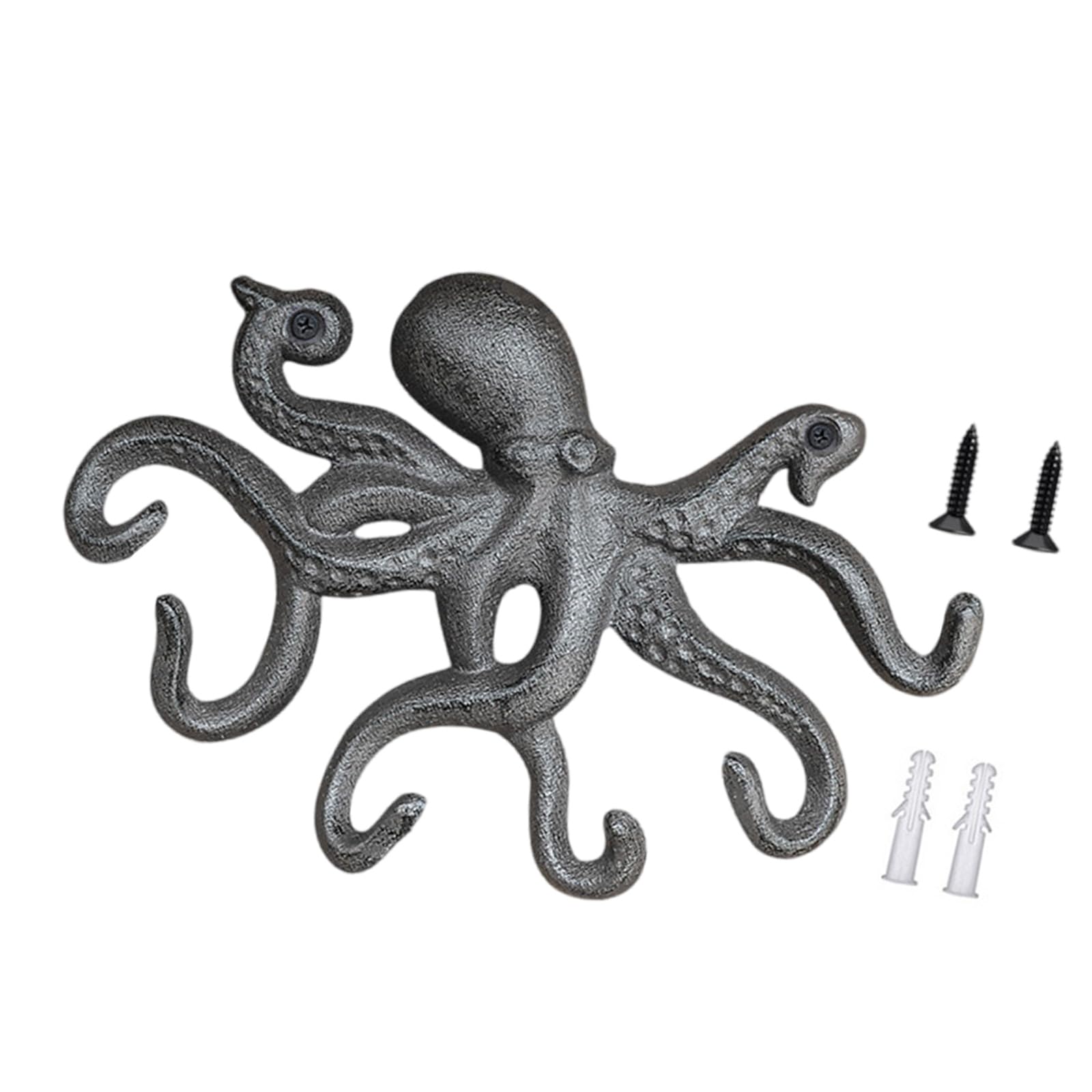Dslkgwe Iron Color Multi Purpose Iron Octopuses Shaped Wall Hook For Organizing Small Household Items Practical Outerwear Hanger Traditional Wall Fasteners For Keys