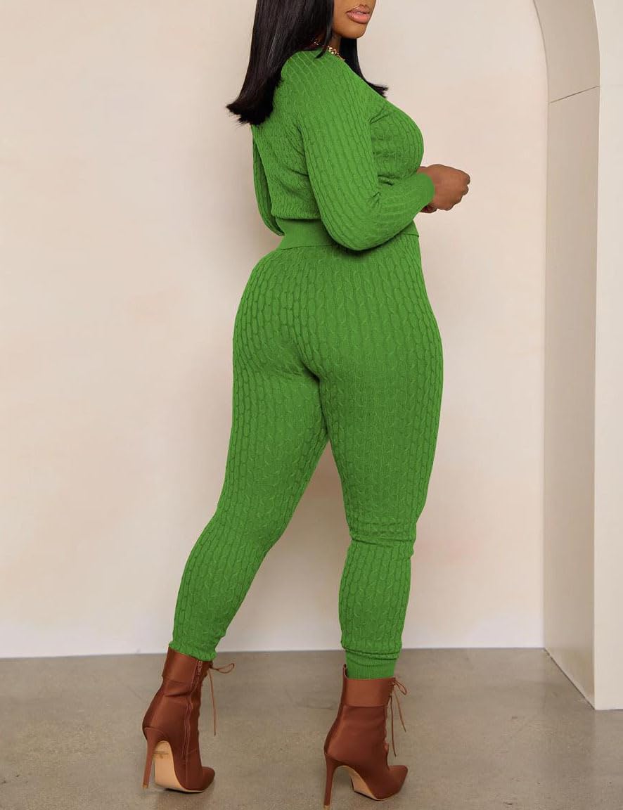 Nimsruc Sweater Two Piece Outfits For Women Knit Set - Image 3