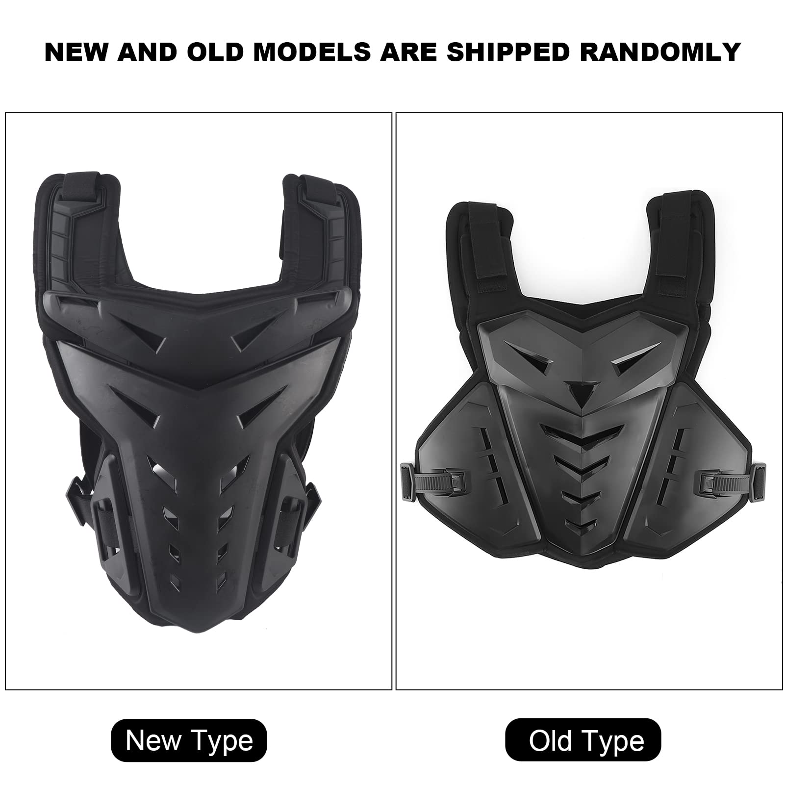 Chest Protector Motorcycle Vest Shockproof Breathable Chest Back for Riding Outdoor Sports (Black)