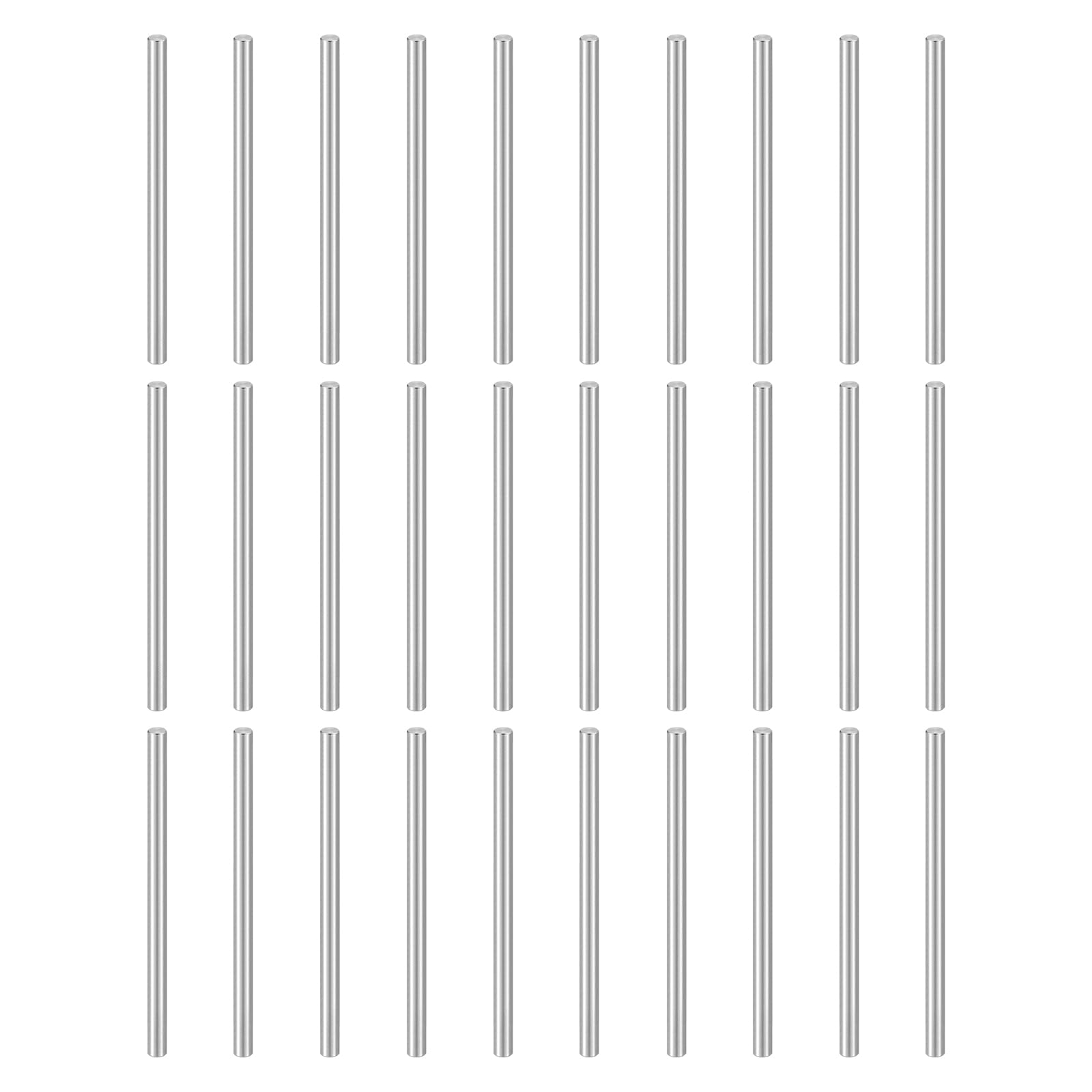 sourcing map Dowel Pins M3 x 55mm 304 Stainless Steel Silver 55pcs