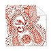 Red Opera Head Paper-Cut Pattern Cleaning Cloth Phone Screen Glasses Cleaner 5pcs