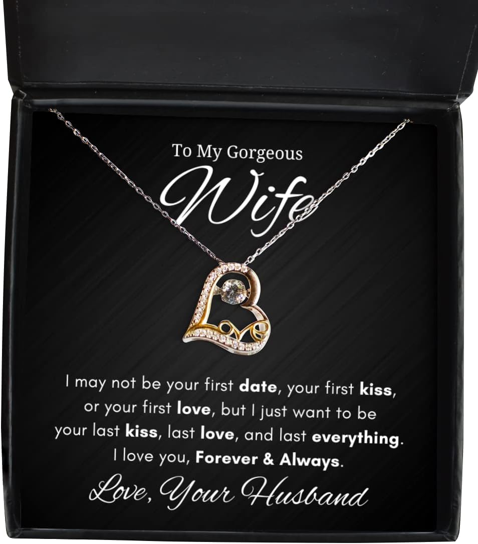 to My Gorgeous Wife Love Dancing Necklace, I May Not Be Your First Date, Best Birthday Gifts, Engagement Gifts, Wedding Gifts, Valentines Day Gifts from Your Husband