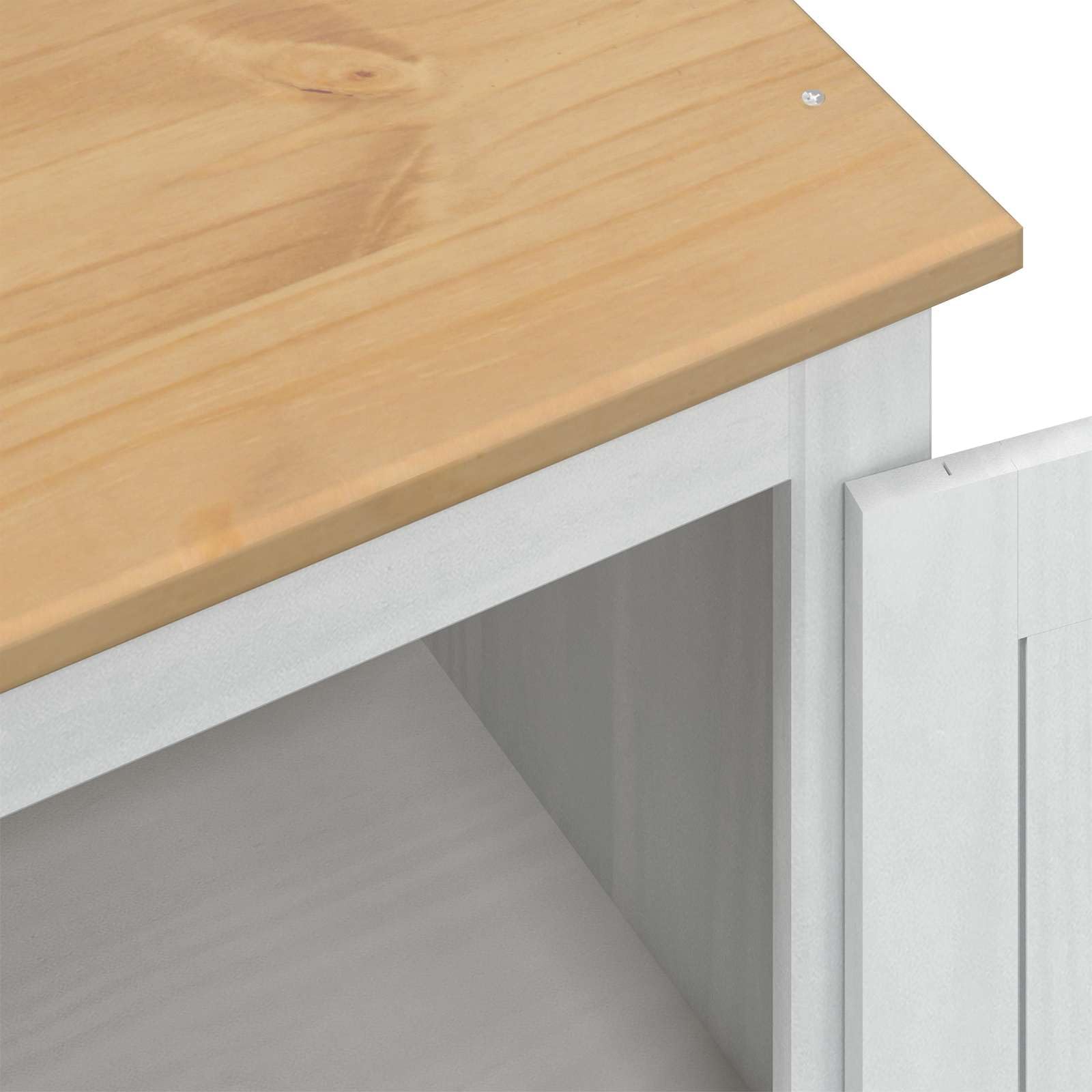 Armadio bianco in legno di pino massiccio 76 x 50 x 170 cm con cassetto, scaffale, 2 ante, spazio per camera da letto, corridoio e cameretta dei bambini, robusto e salvaspazio