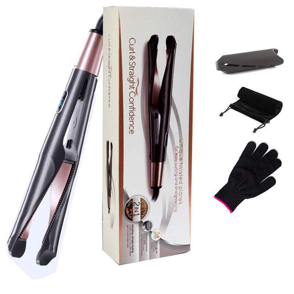 HUYA Plancha de Pelo Rotary Bevel Curling Stick Tornillo de Onda automática Beauty Power Carril de Control de Temperatura térmica