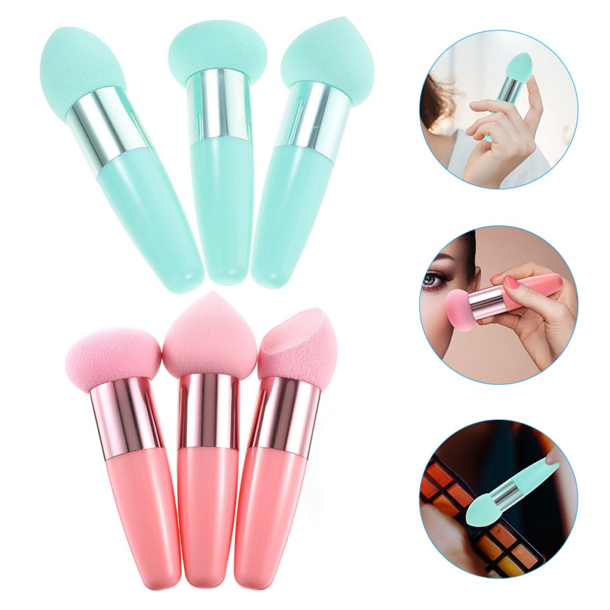 minkissy 24stücke Teiliges Beauty Makeup Stifte Mit Ergonomischem Griff Professionelle Makeup Schwämme Für Foundation Und Concealer Tragbare Kosmetikwerkzeuge