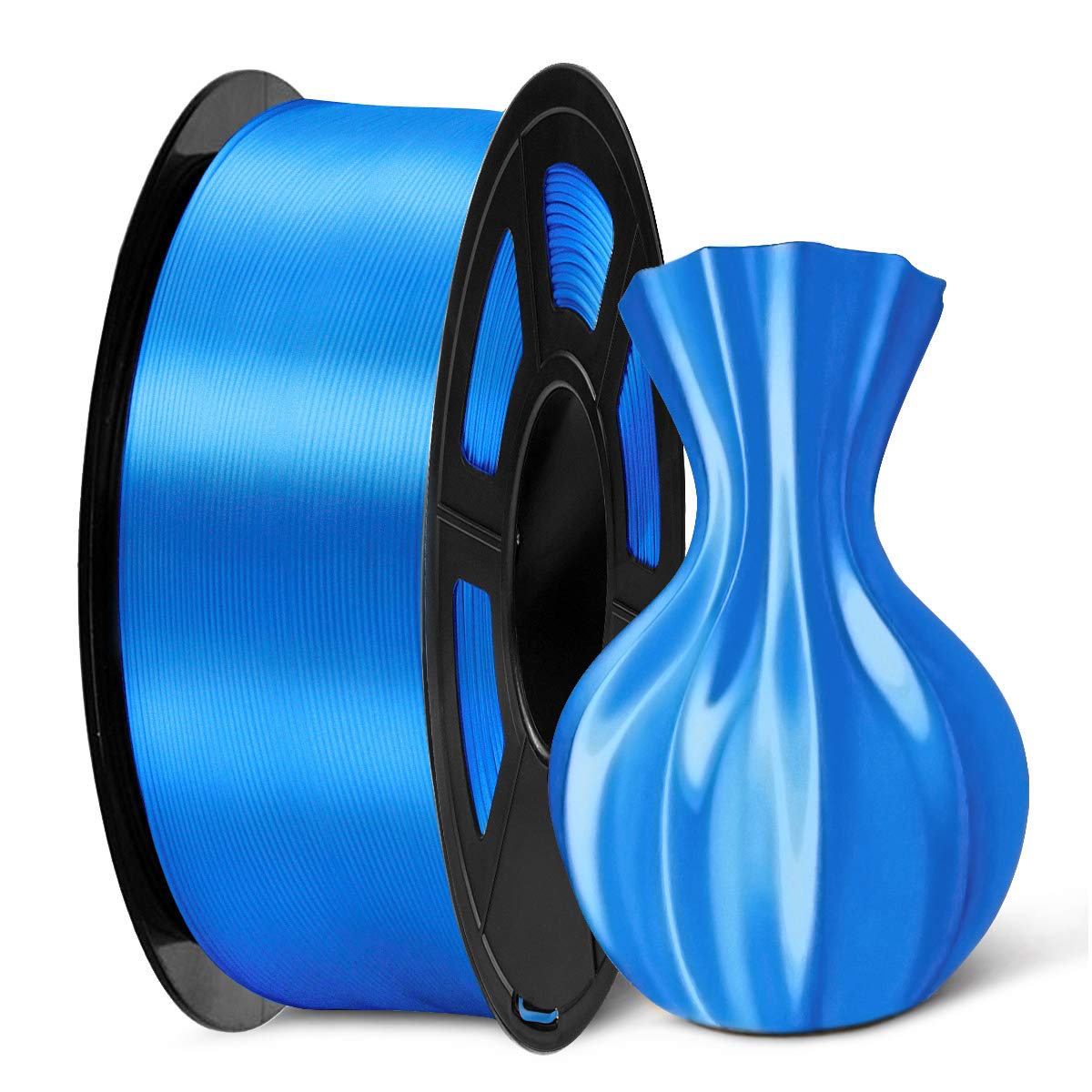 SUNLU PLA Silk Blue Filament 1.75mm 3D Printer Filament, 1KG 2.2 LBS Spool 3D Printing Material, Shiny Metallic PLA Silk Filament (B07XT7X334) Amazon Price History, Amazon Price Tracker