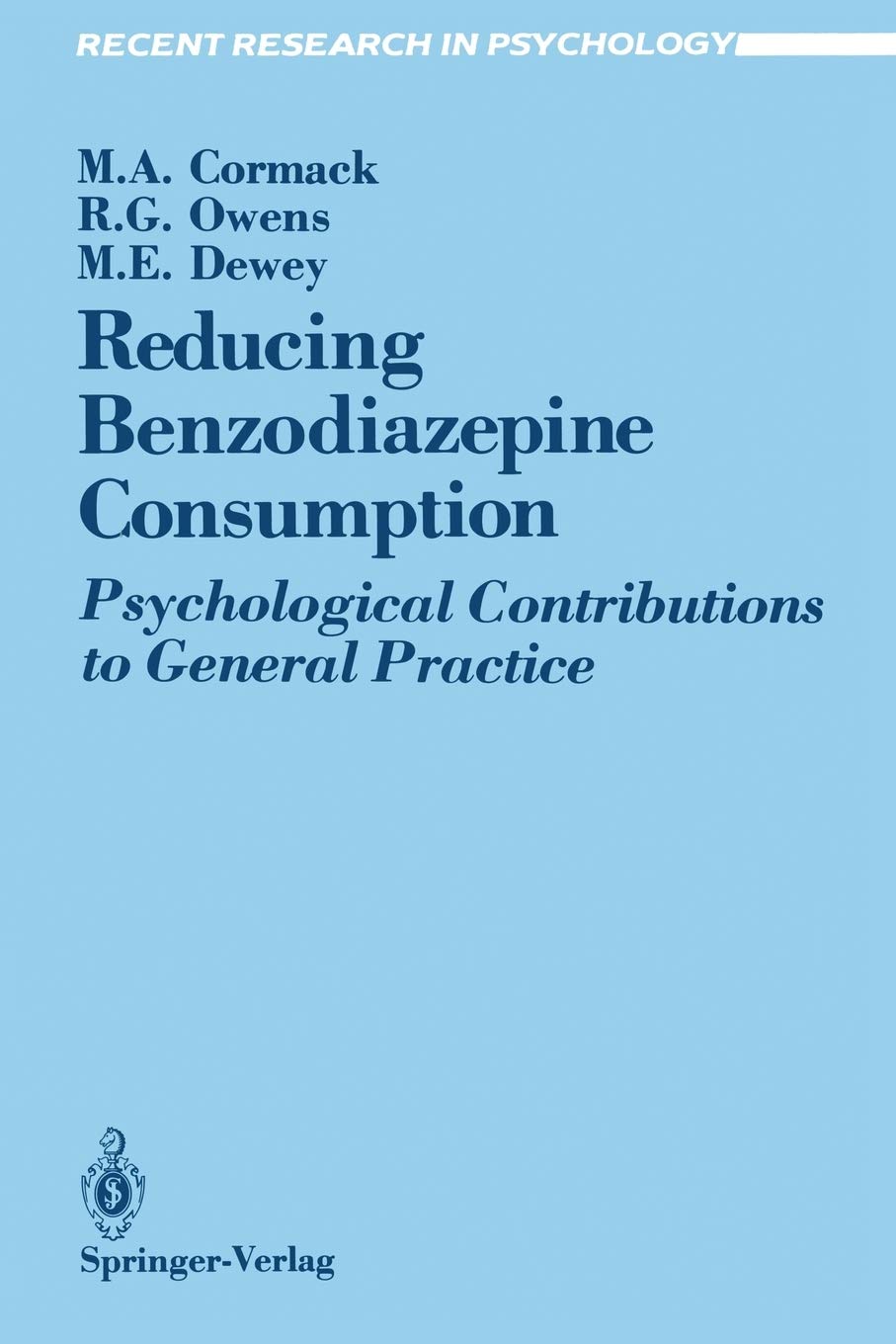 Springer Reducing Benzodiazepine Consumption: Psychological Contributions to General Practice
