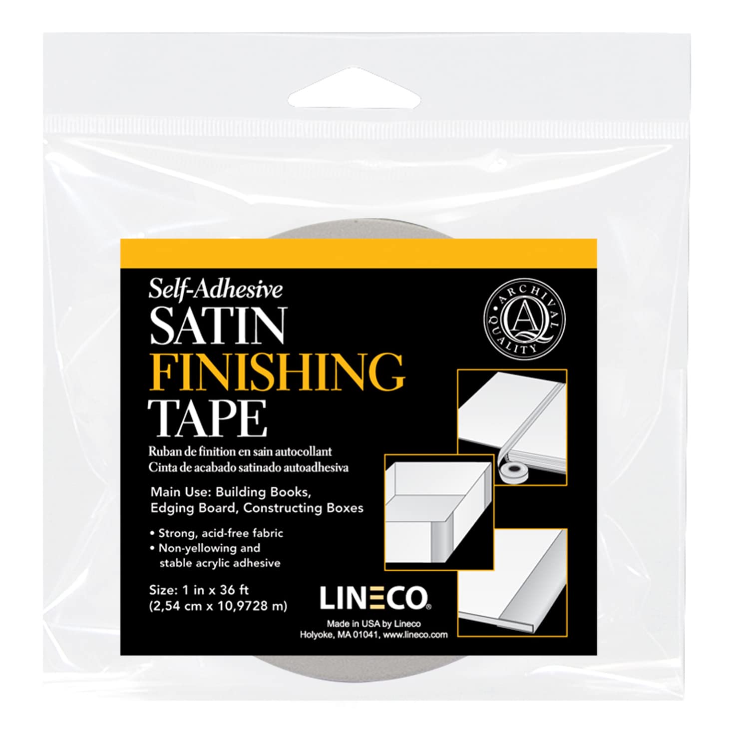 Lineco/University Products - Satin Cloth Tape - Ivory