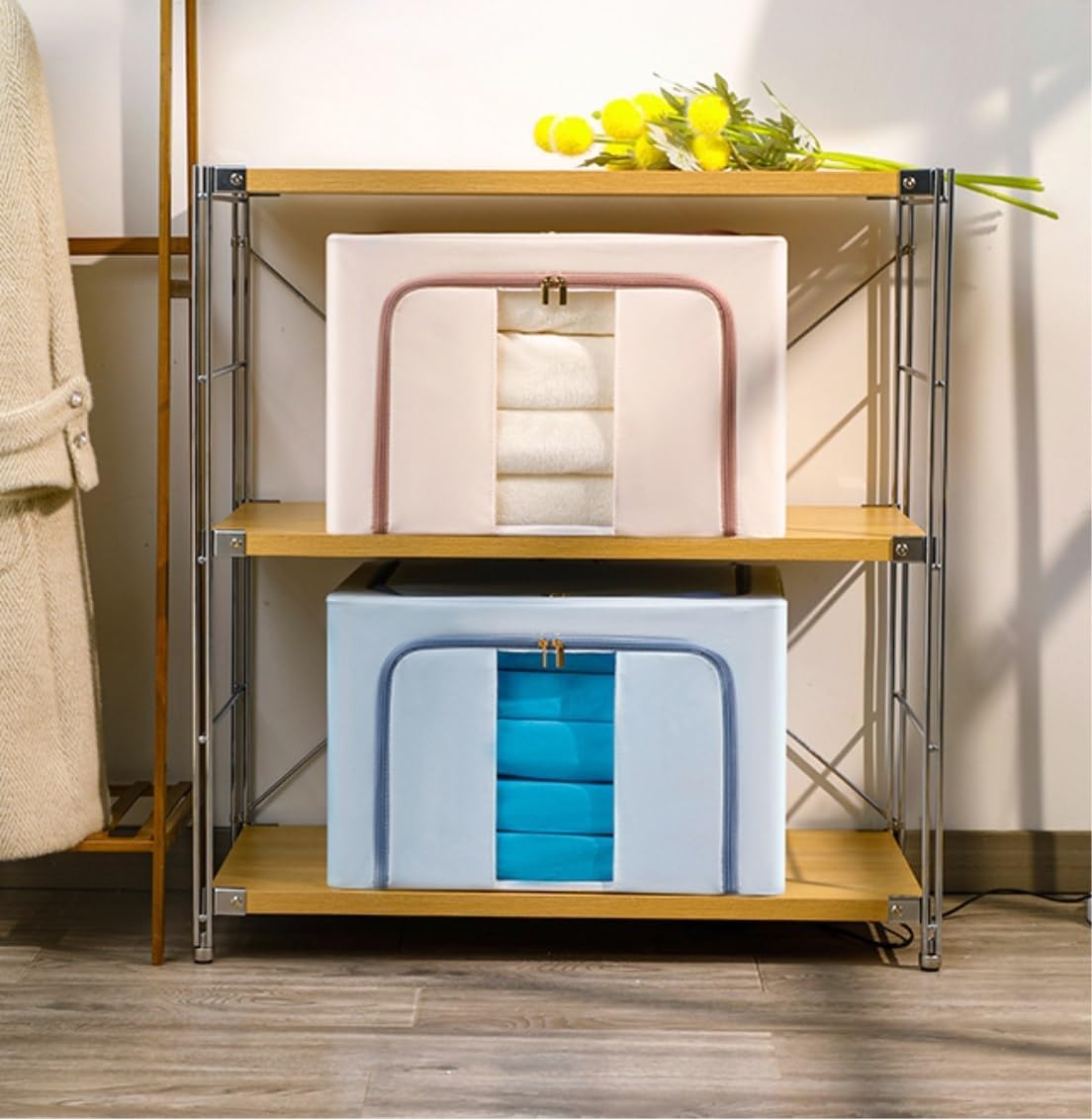 Storage Bins Storage Bag with Handle Foldable Thickness Storage Bag Organizer Storage Bucket Storage Container(C)