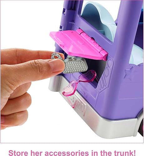 Miniatura 4 de Barbie Extra Mini Minis - Juego de muñecas y vehículos de juguete, autobús turístico expandible con muñeca pequeña de 3.25 pulgadas, ropa y