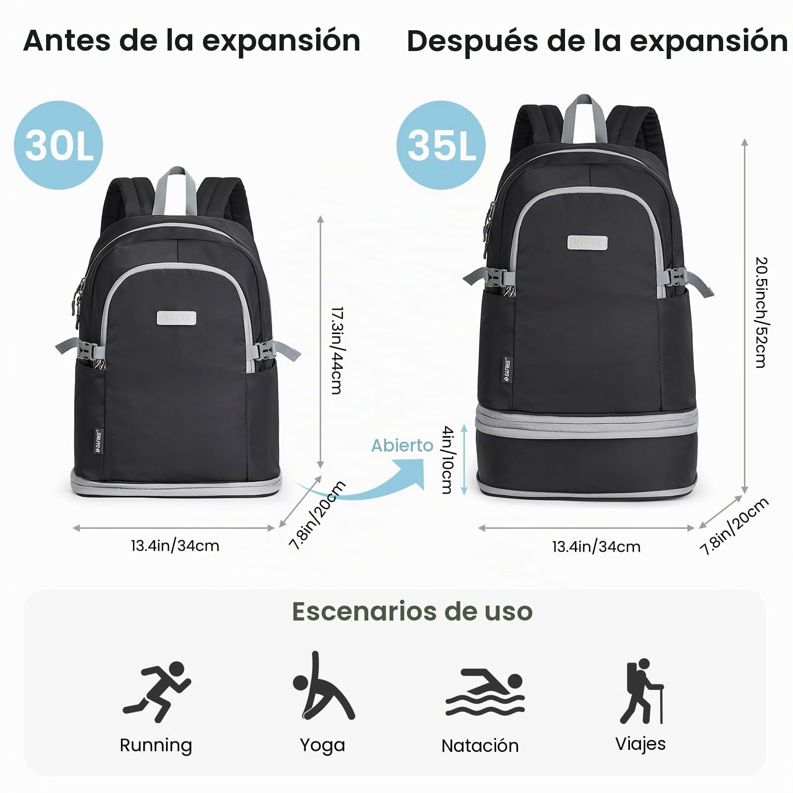 G4Free Pickleball - Mochila ligera para hombre y mujer