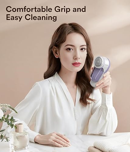 Miniatura 5 de Afeitadora de tela, afeitadora de suéter recargable, afeitadora de pelusa con cuchillas de 6 hojas, removedor de pelusa eléctrico para ropa y