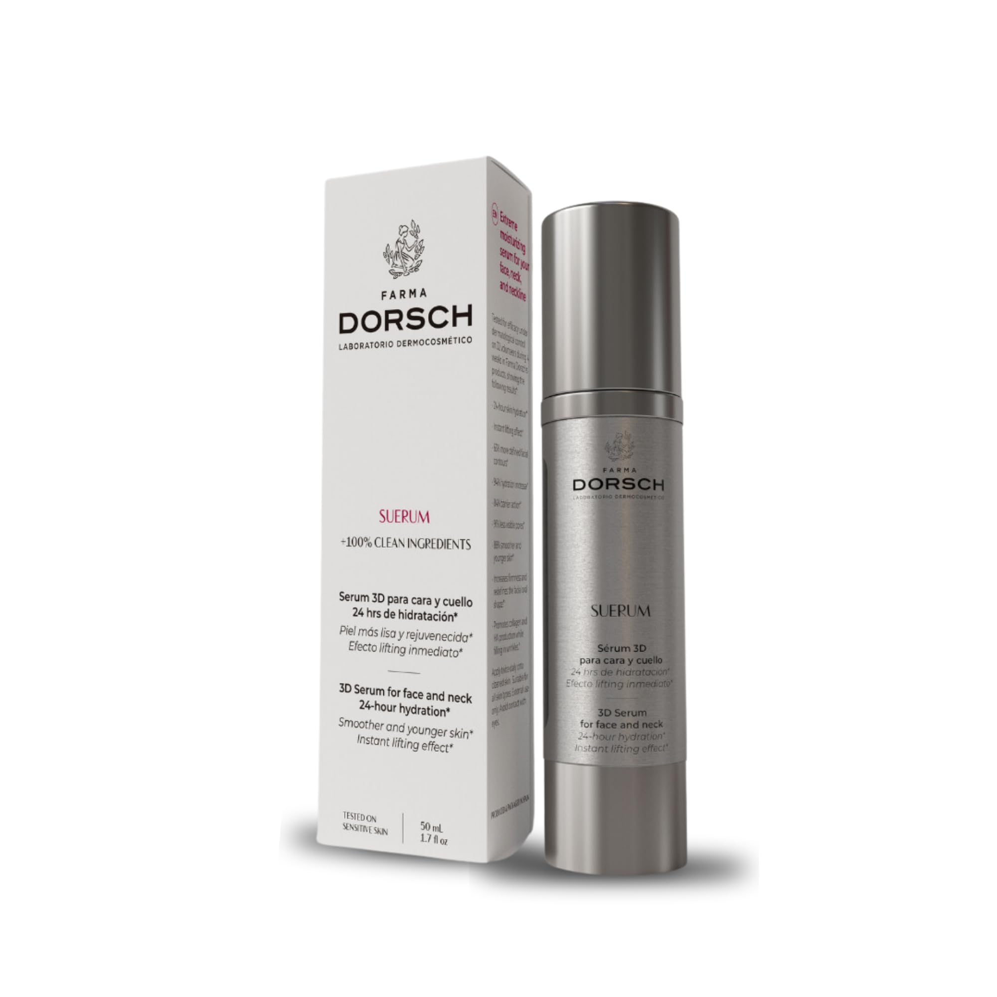 FARMA DORSCH Acido Hialuronico Serum Facial | Efecto Hidratante, Firmeza y Antiarrugas | Serum Acido Hialuronico | Serum Facial Acido Hialuronico | Crema Antiarrugas Mujer Hombre | 50ml