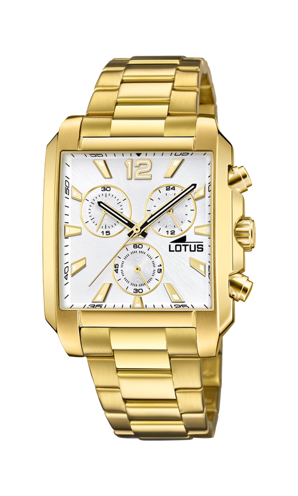 Lotus Heren analoog kwarts horloge met roestvrij stalen armband 18853/1, goud, Modern Lotus Heren analoog kwarts horloge met roestvrij stalen armband 18853/1, goud, Modern