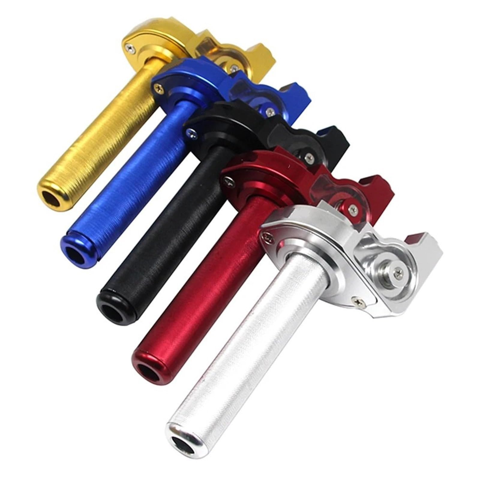 Uchwyty motocyklowe Uniwersalny 22 mm uchwyt motocyklowy CNC z aluminium, manetka gazu Quick Twister z linką gazu, pasuje do silników 50, 110, 125 i 250 cm3