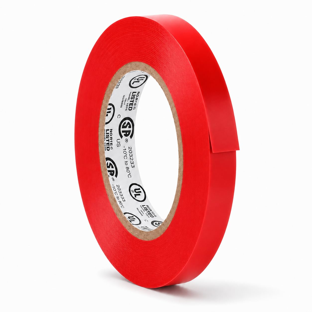 GGR Supplies EL-766AW Red General Purpose Electrical Tape, 3/8 Inch x 66 Feet, 7 Mil PVC, UL/CSA Listed Core, 600V Flame-Retardant Insulation for Wire Splicing, Bundling &amp; Color Coding, Pack of 1