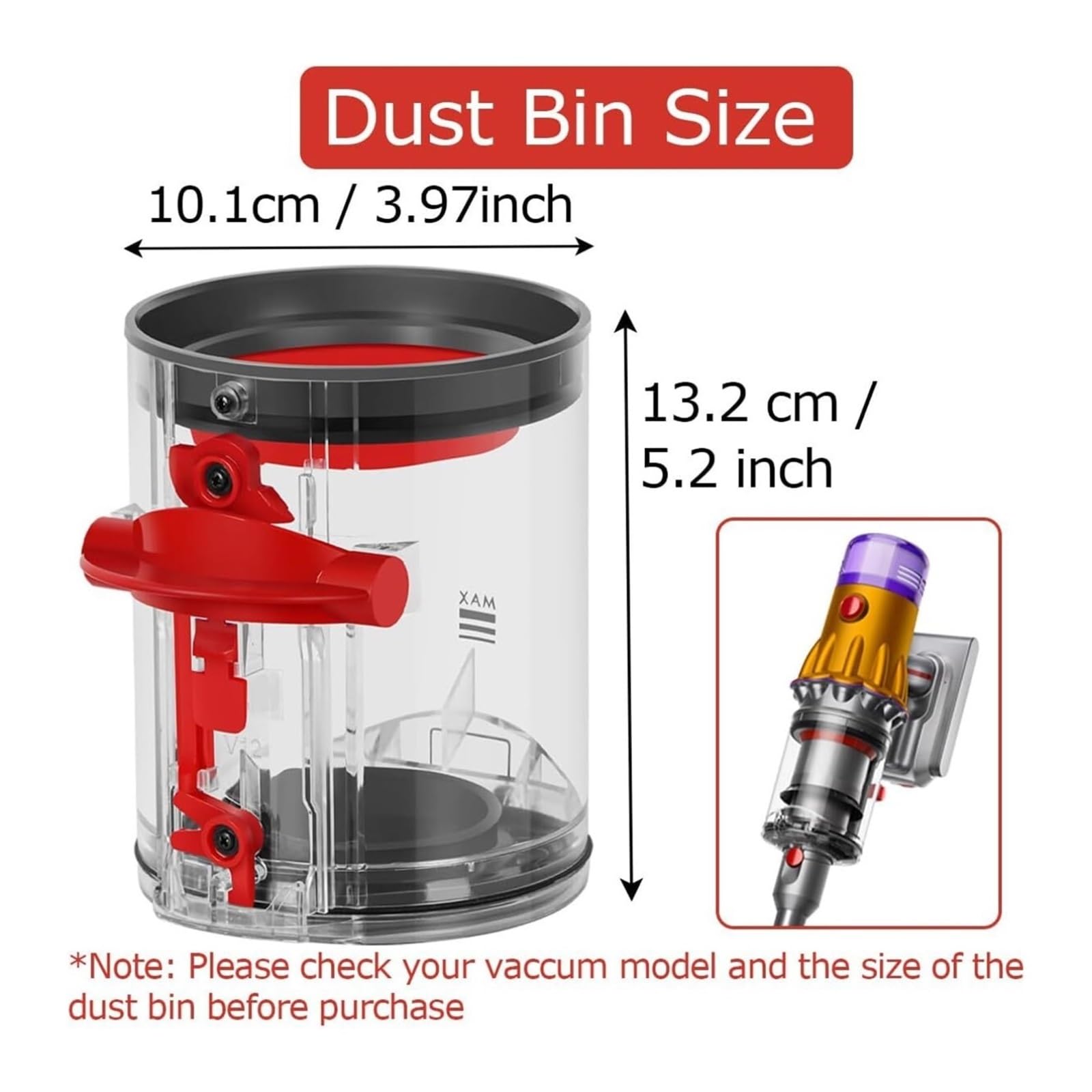 Reemplazo Del Contenedor De Polvo, Compatible Con Dyson, V12Slim V12Detect Slim, V10 Digital, SV18, SV20, Recolección