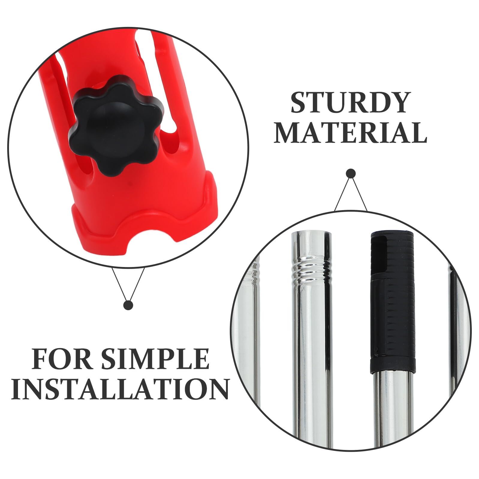 2 Piezas Extensor de Poste para Rodillo de Pintura con Abrazadera Ajustable Multiángulo, Varilla Telescópica de 1,1 M, Soporte Giratorio 360° para Pintar Paredes, Techos y Esquinas