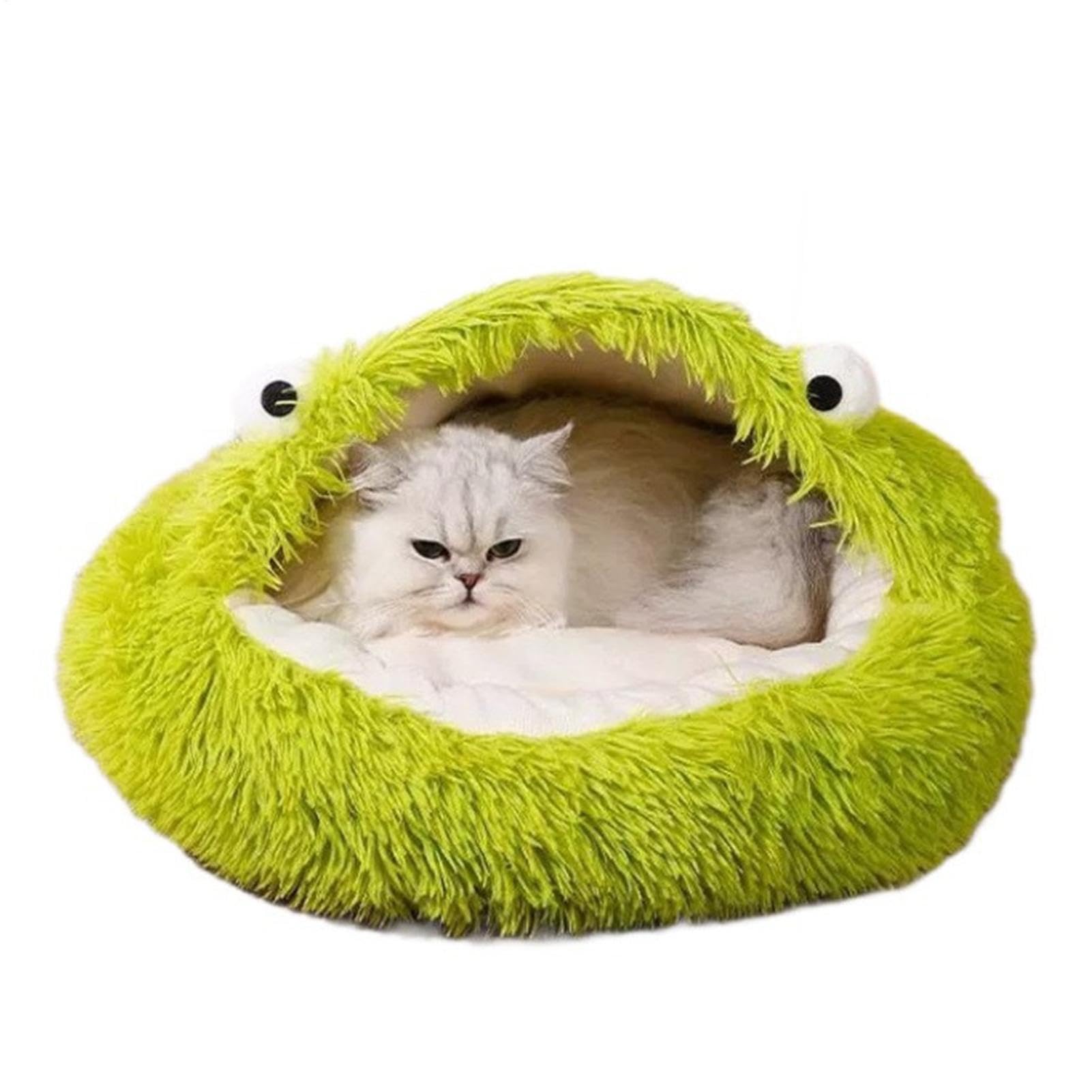 Lit grotte pour chat idéal pour réchauffer les siestes d'hiver