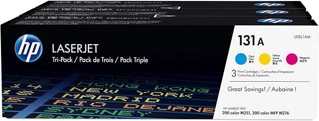 HP 131A original toner cartridge cyan magenta and yellow standard capacity 3 x 1.800 pages 3-pack