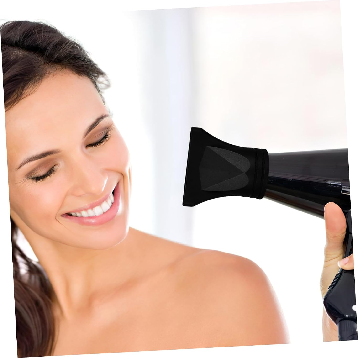 Generic 1 Set Hair Dryer Diffuser Set Hair Styling Tool Kit with Hooded Attachment Concentrator Nozzle and Comb Nozzle for Fast Even Drying and Styling