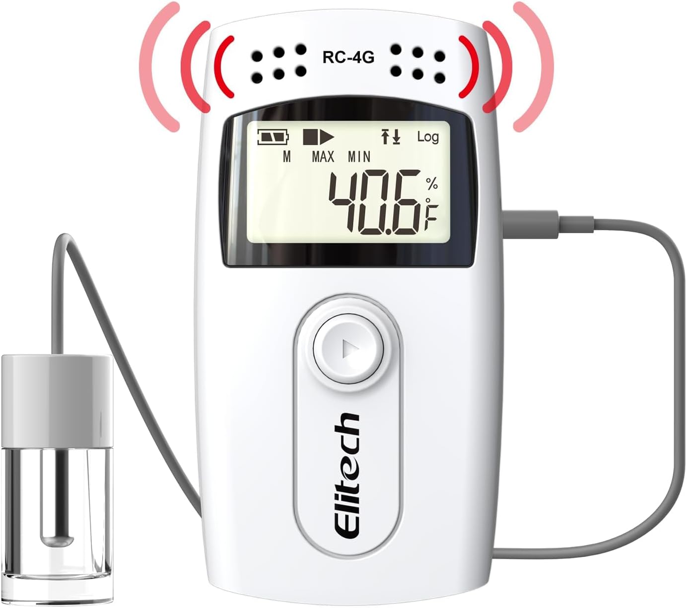 ElitechDigital Temperature Data Logger Recorder with Glycol Bottle Medical Refrigerator Monitor, RC-4G