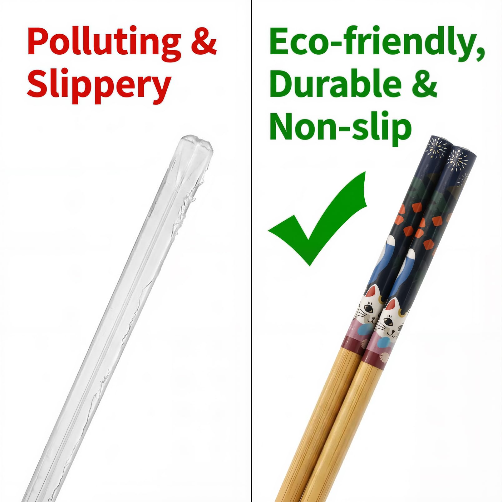 Bambus Chopsticks & Cat Rest Set - Japanisches Geschenk -7