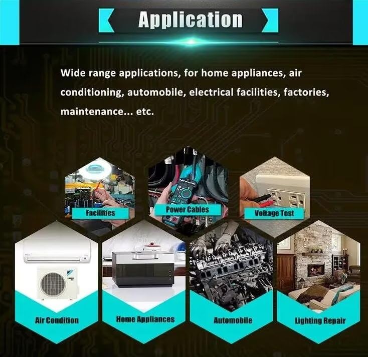 Miniatura 8 de MT-3209 3-5/6 AC/DC Medidor de abrazadera digital, iluminación LED, pantalla digital LCD, sonido y zumbador de luz, mantenimiento eléctrico