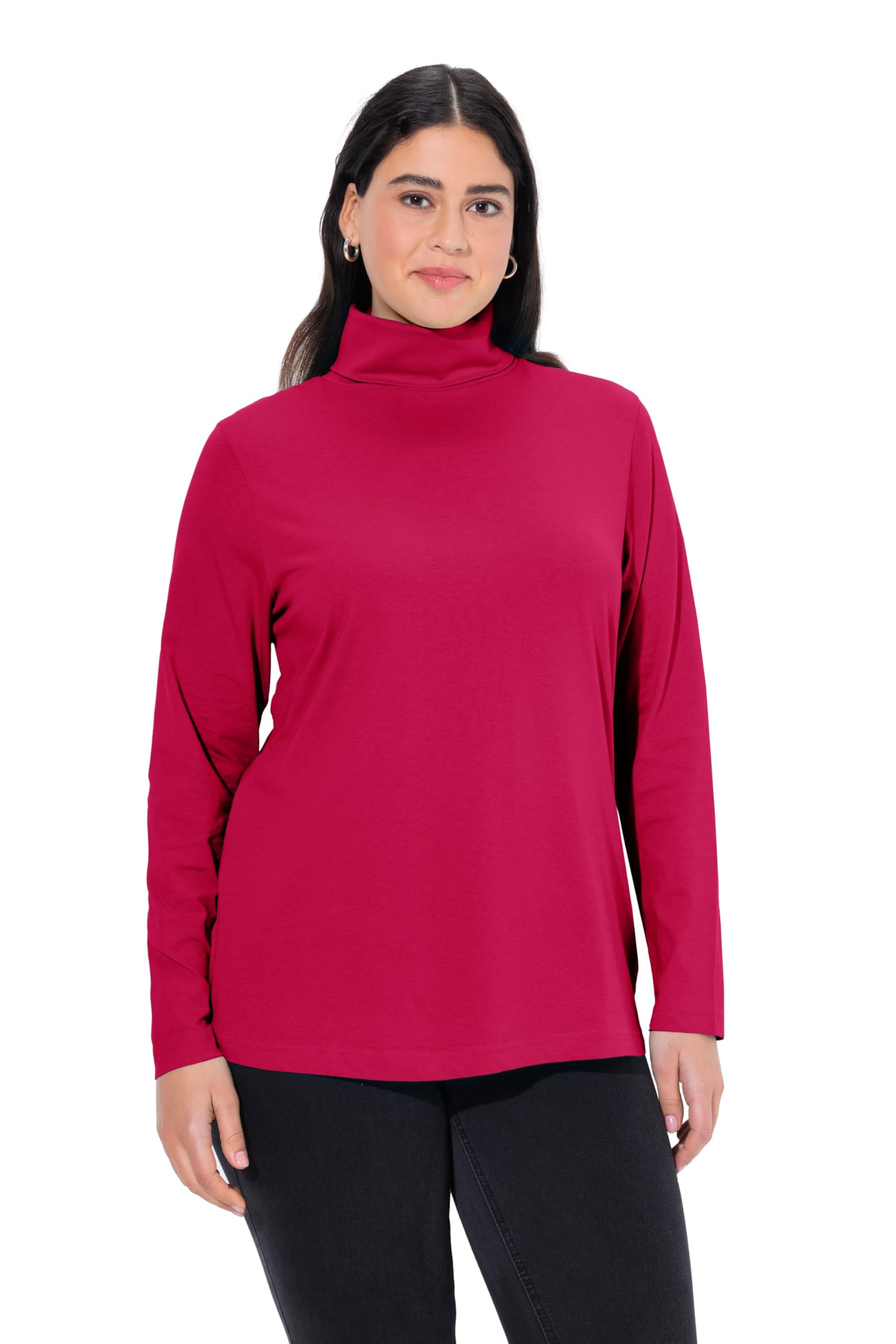 Ulla Popken Women's Basic T-Shirt, red, 36/38 UK