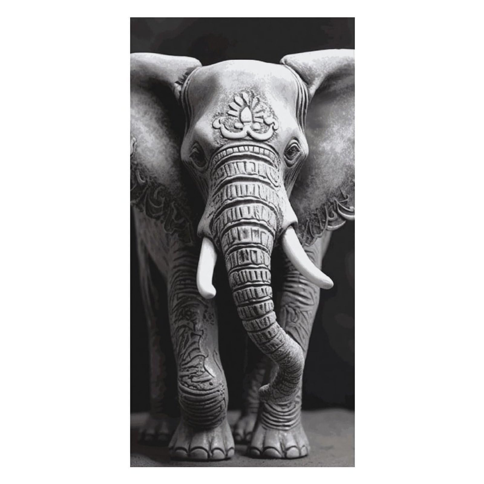Gray Elephant Beach Towel Extremely Soft Oversized Towels Lightweight Sports Absorbent Bath Towel Suitable 160"x80" for Swimming Camping Beach