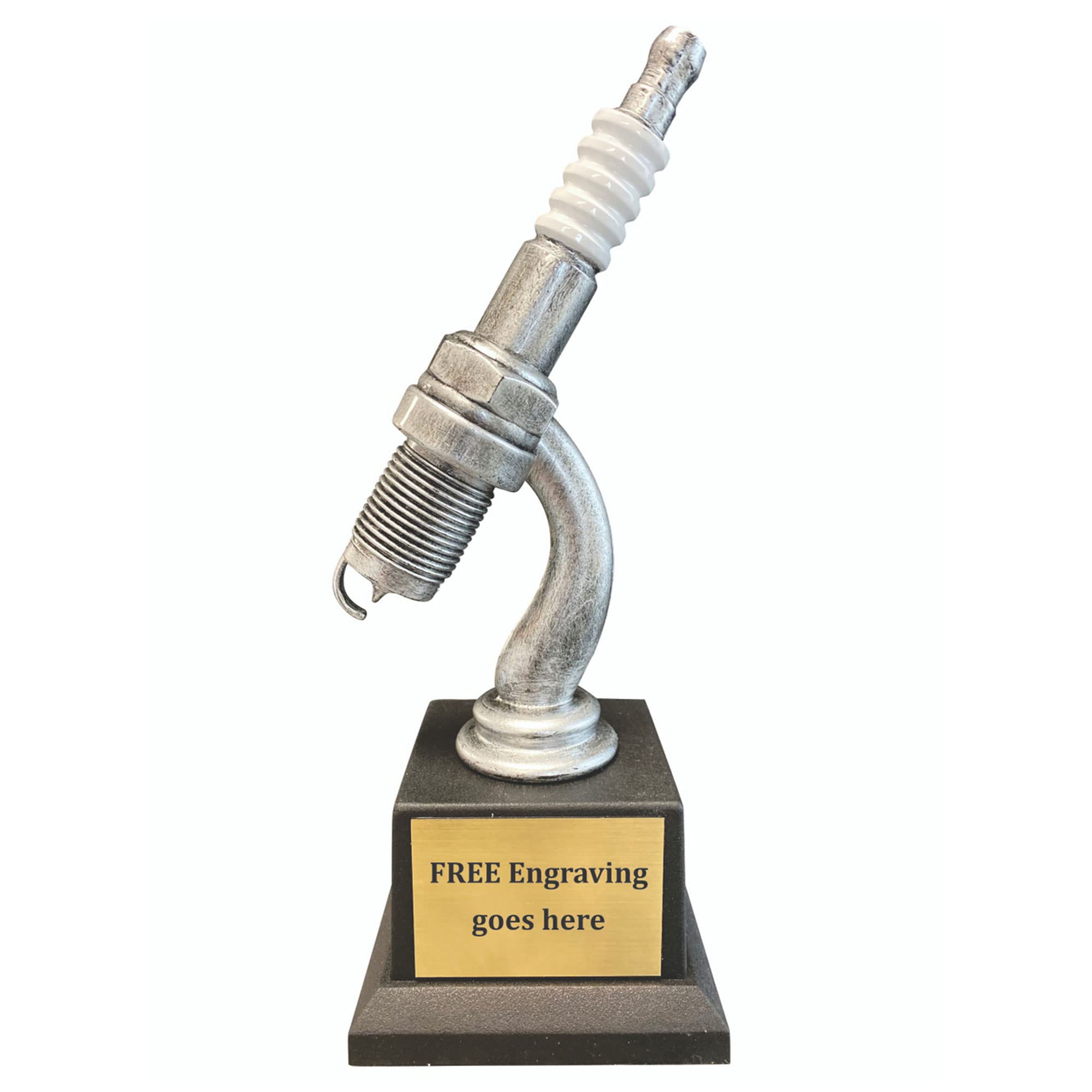 Trophy Outlet Spark Plug Car Show Trophy – Custom Engraved Award for Best in Show, People’s Choice, Muscle Cars, Trucks & Vintage Vehicles – Unique Automotive Recognition