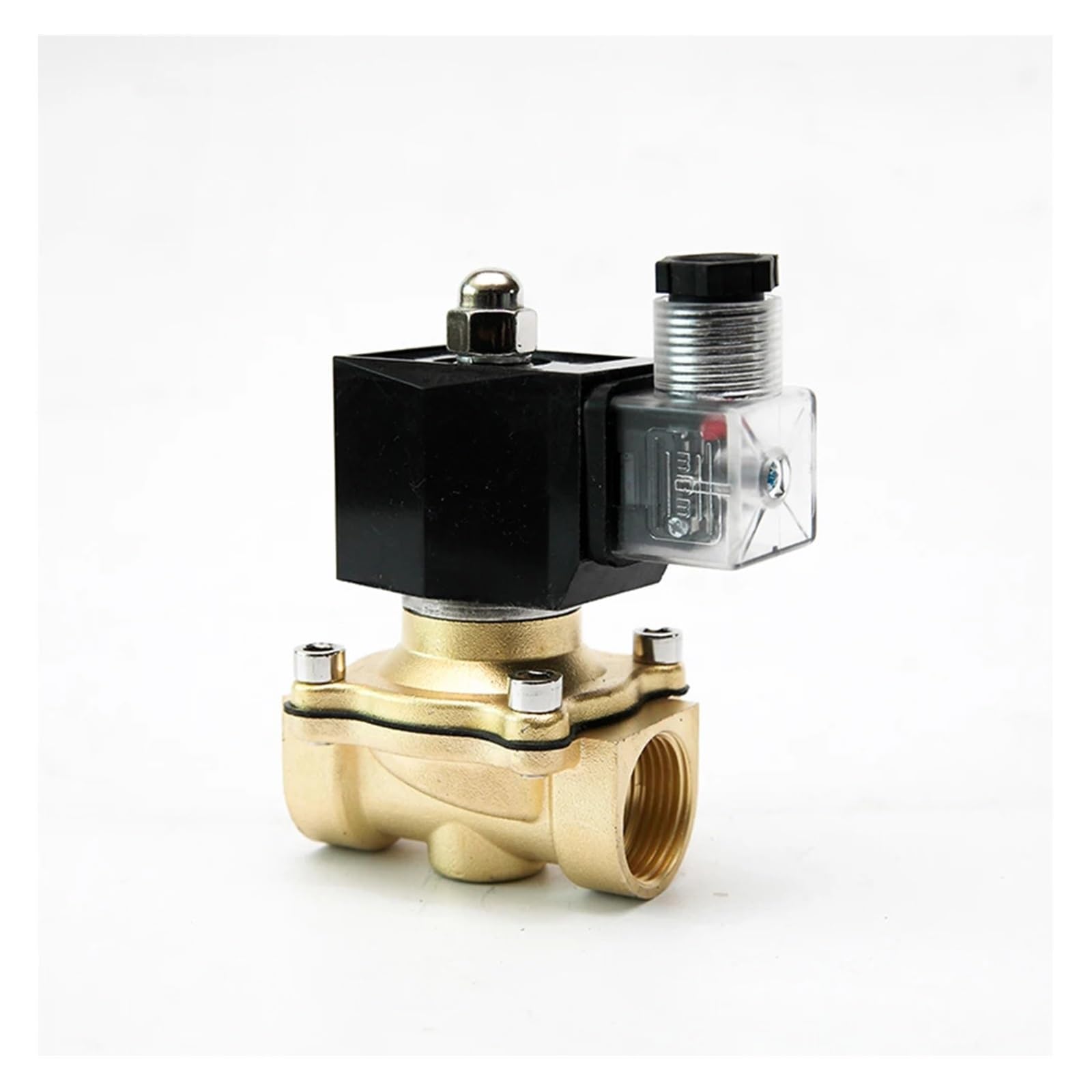 VSPPJYFG 3/4" solenoid valve 24v DC IP65 waterproof normally closed brass solenoid valve with LED power indicator 24V 12V 220V 110V(NPT-120VAC-EPDM-SEAL)