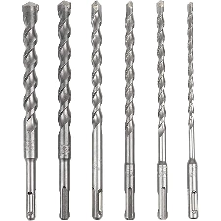 Amazon Co Jp 超硬ドリル Sds プラス シャンク 200mm 6本 セット 6 8 10 12 14 16mm コンクリート 穴あけ Diy 工具 ガーデン